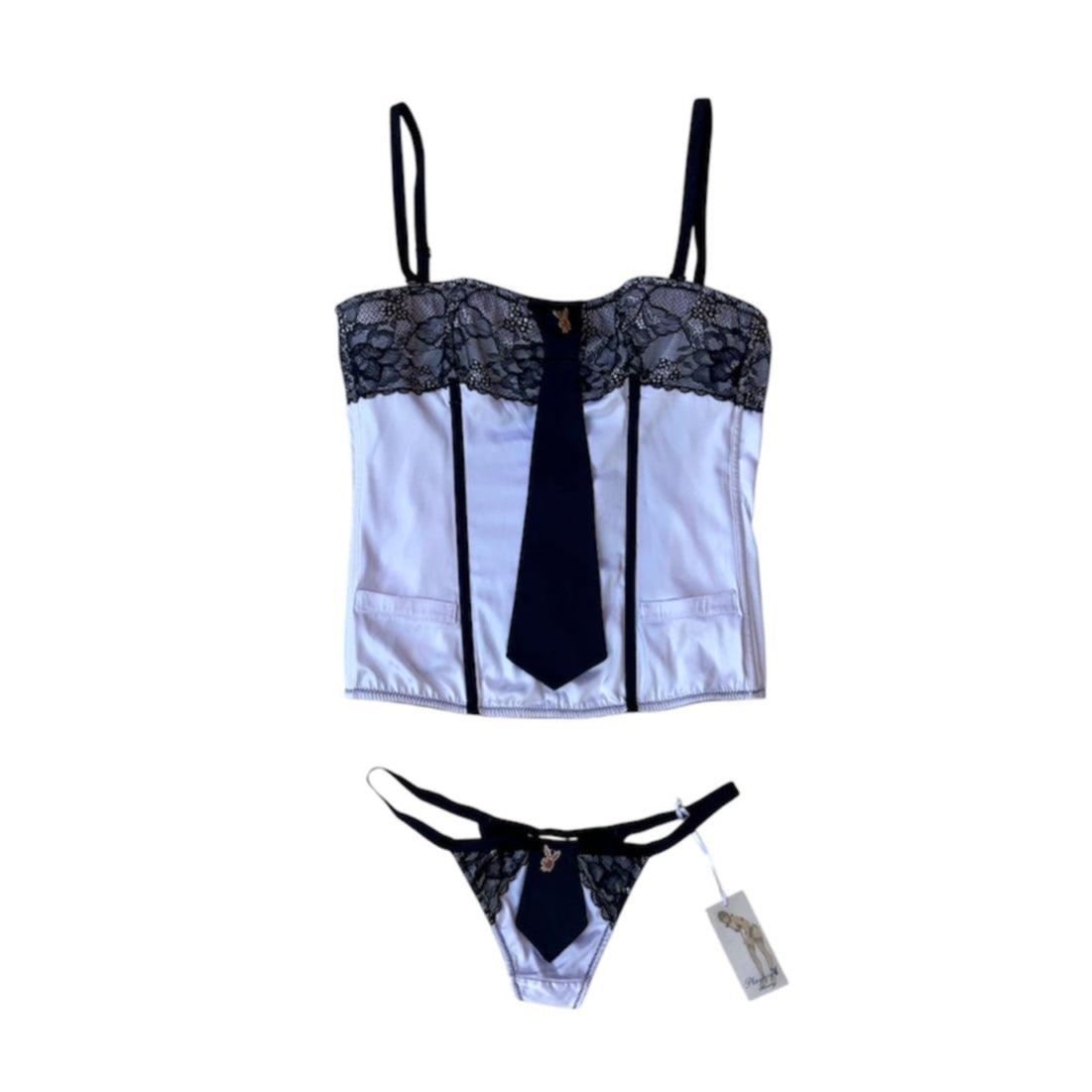 Playboy Tuxedo Corset Set