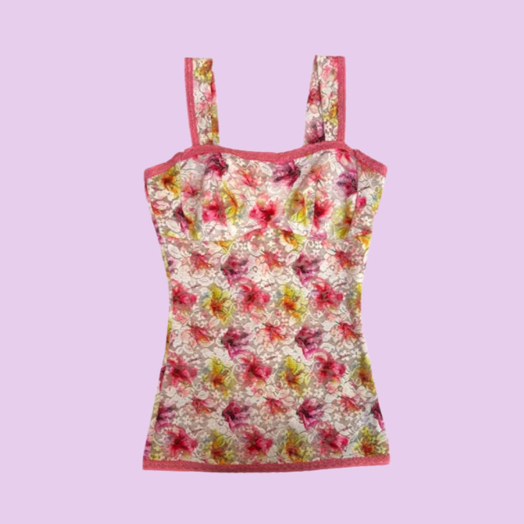 Sweet Pink Floral Bustier