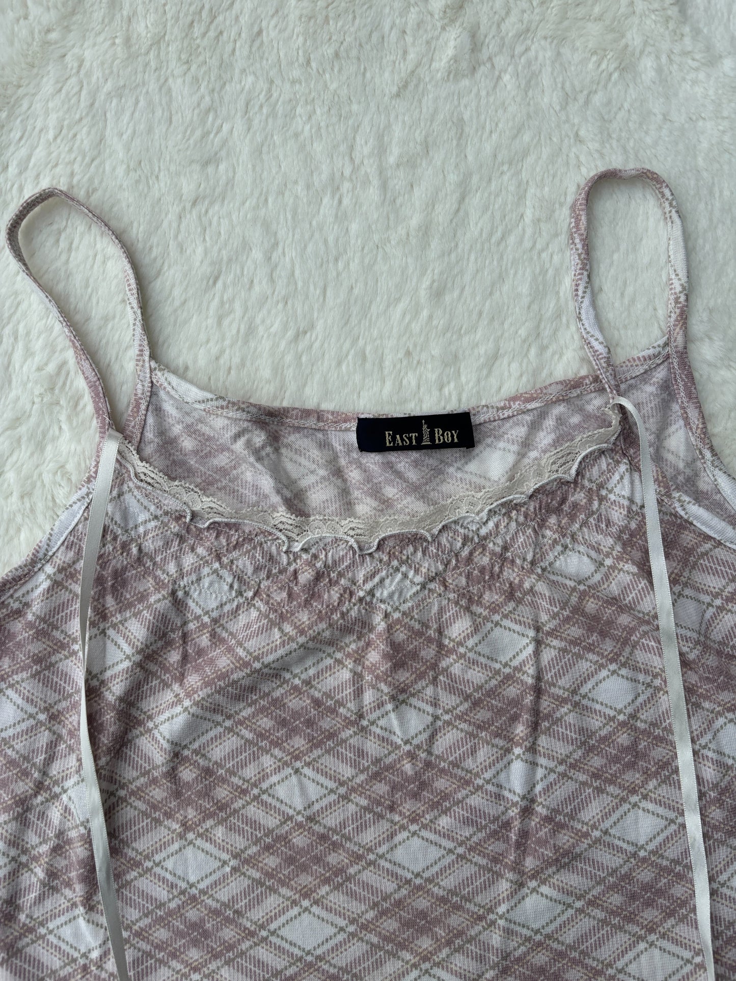 Teddy Plaid Bow Top