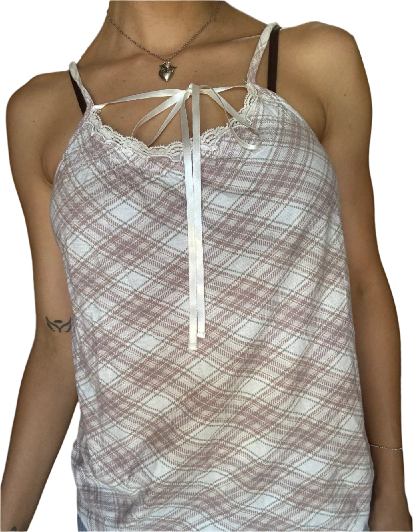 Teddy Plaid Bow Top