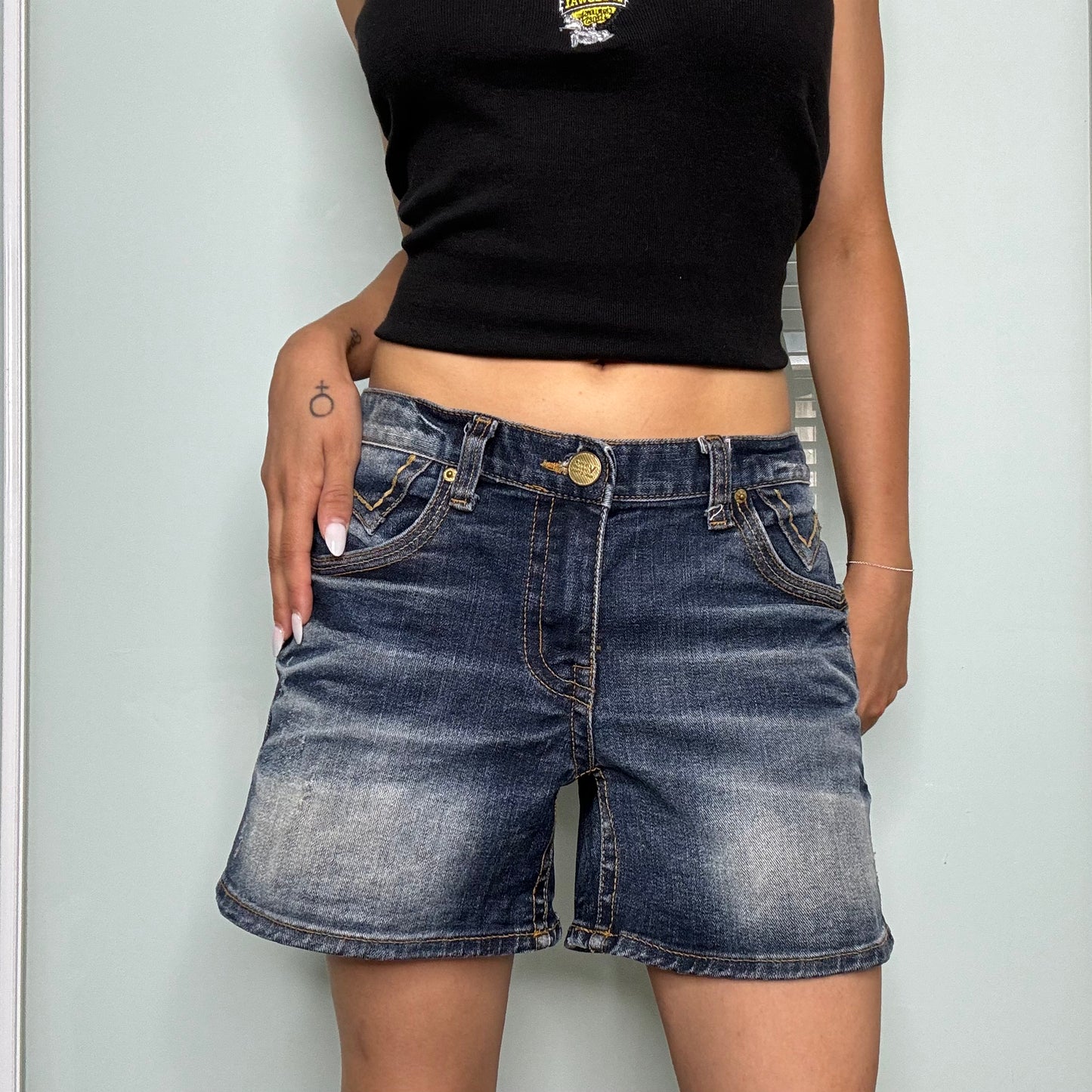 Vintage Heart Denim Shorts