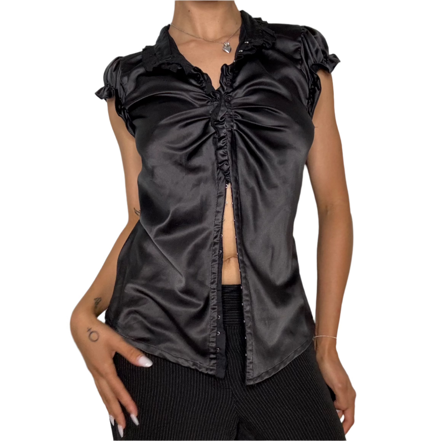 Satin Hook n Eye Blouse