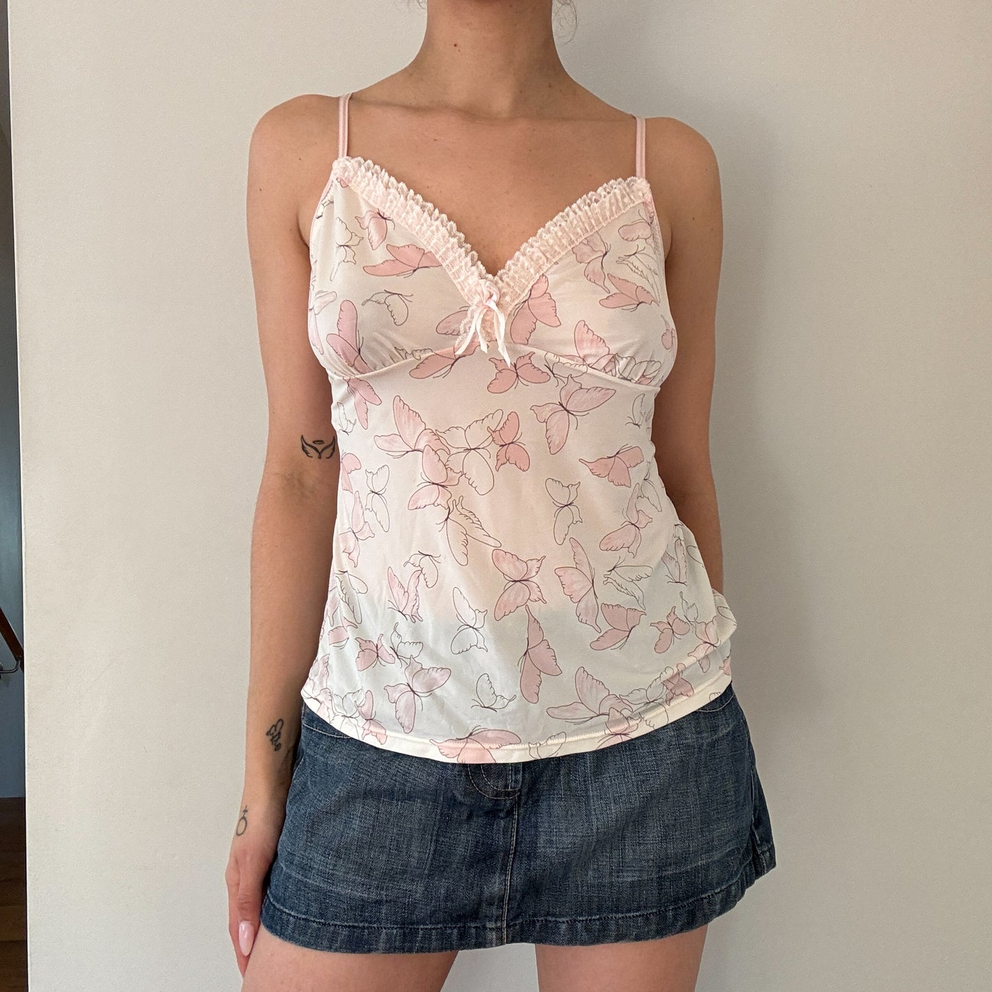 Pink Butterfly Cami
