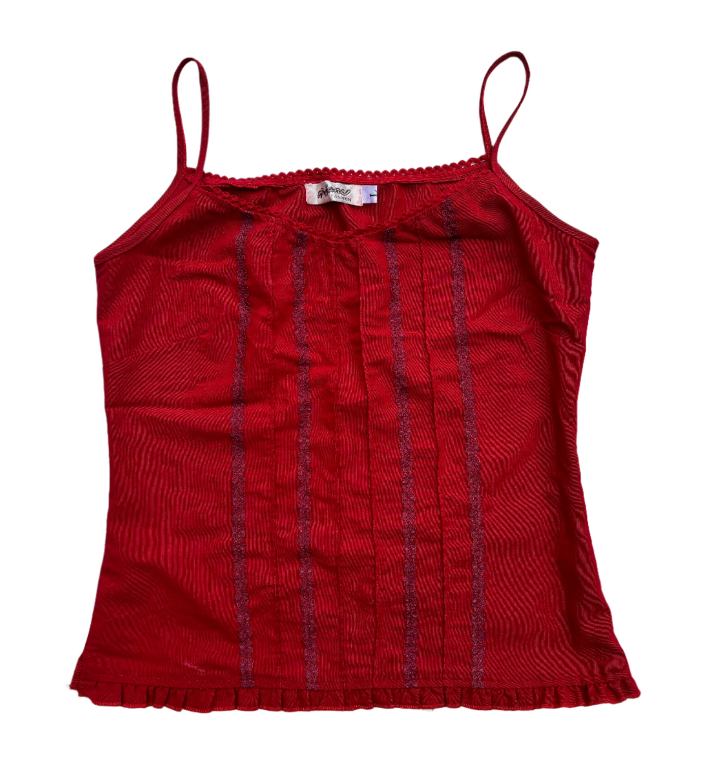 Red Lace Trim Bustier