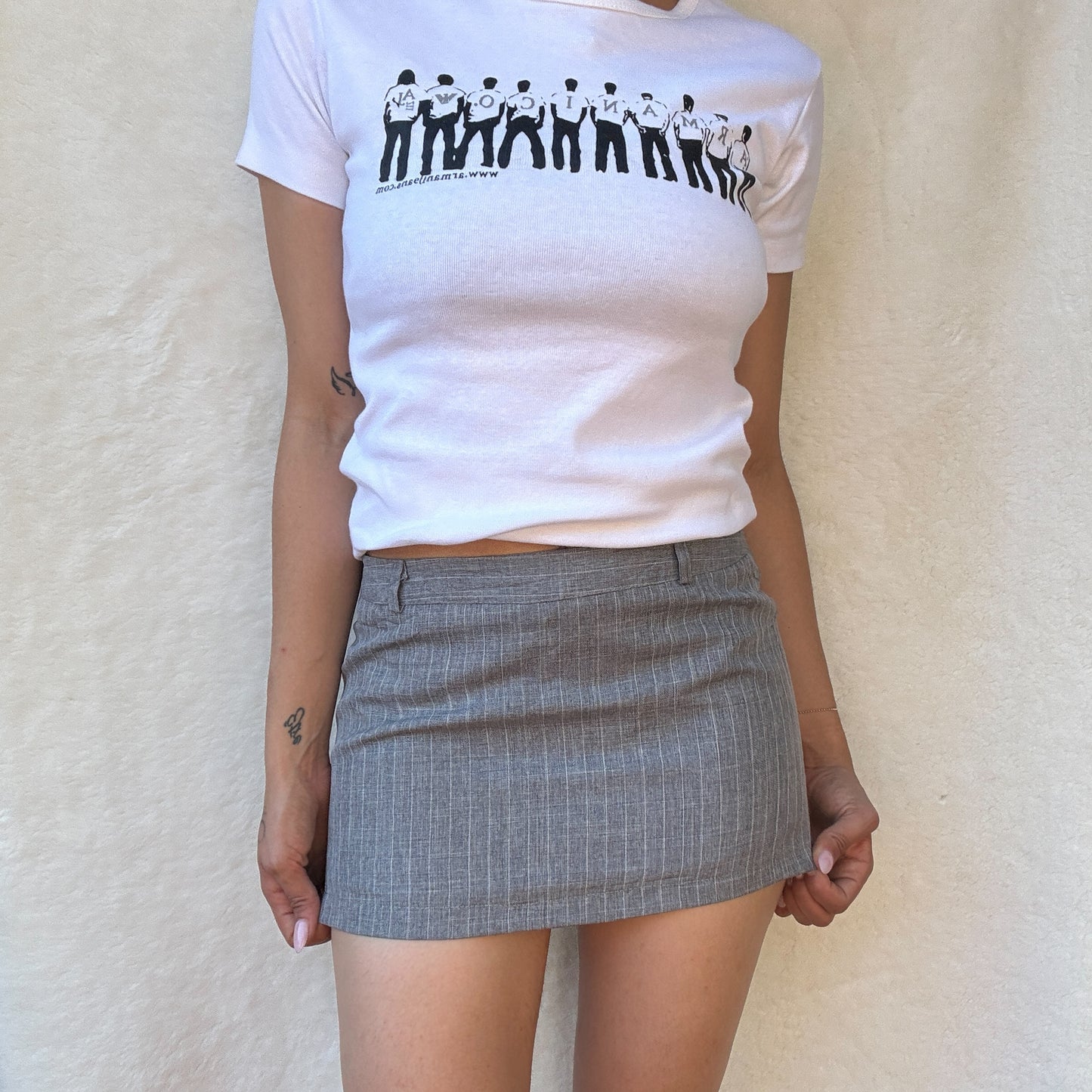 Pinstripe Mini Skirt