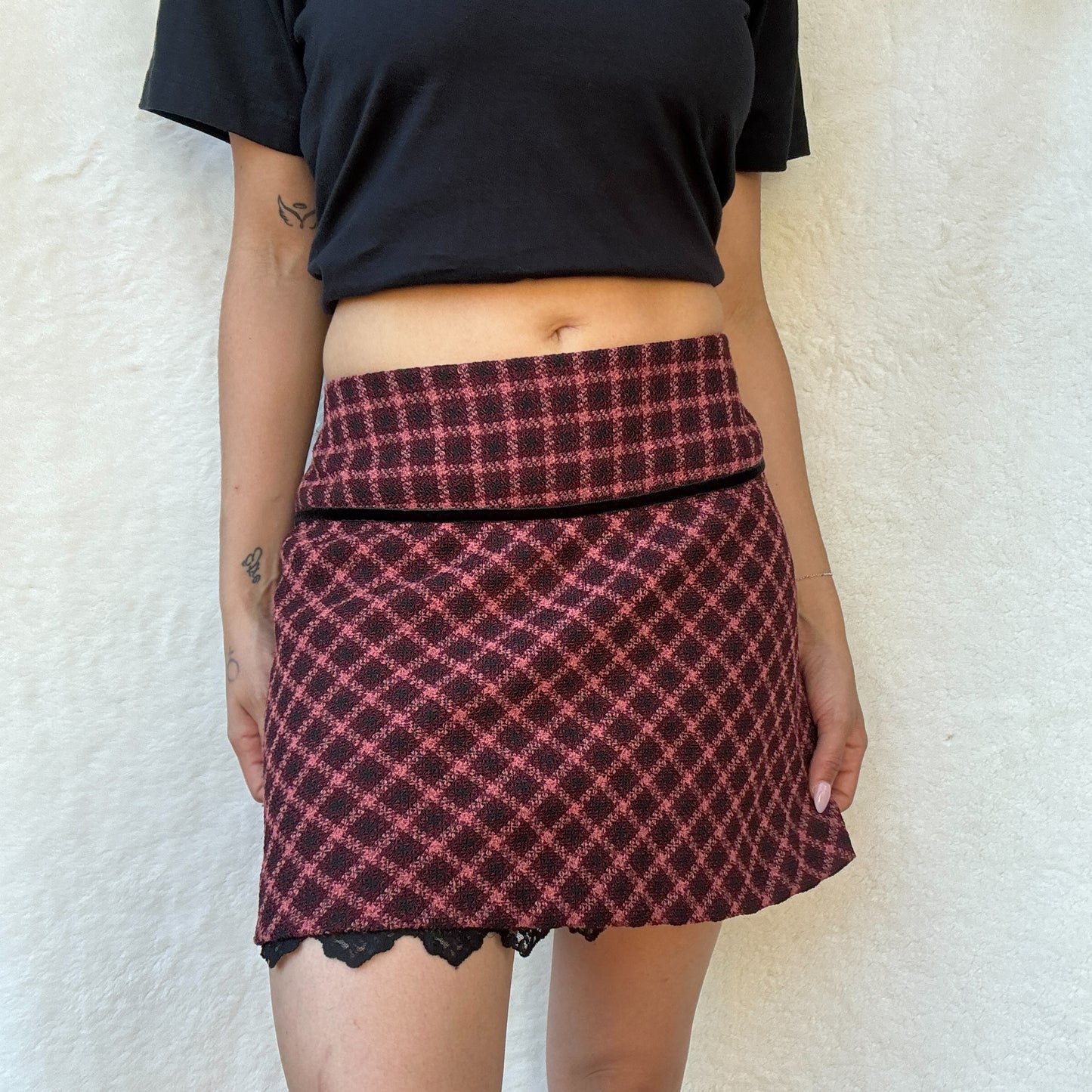 Red Tartan Mini Skirt