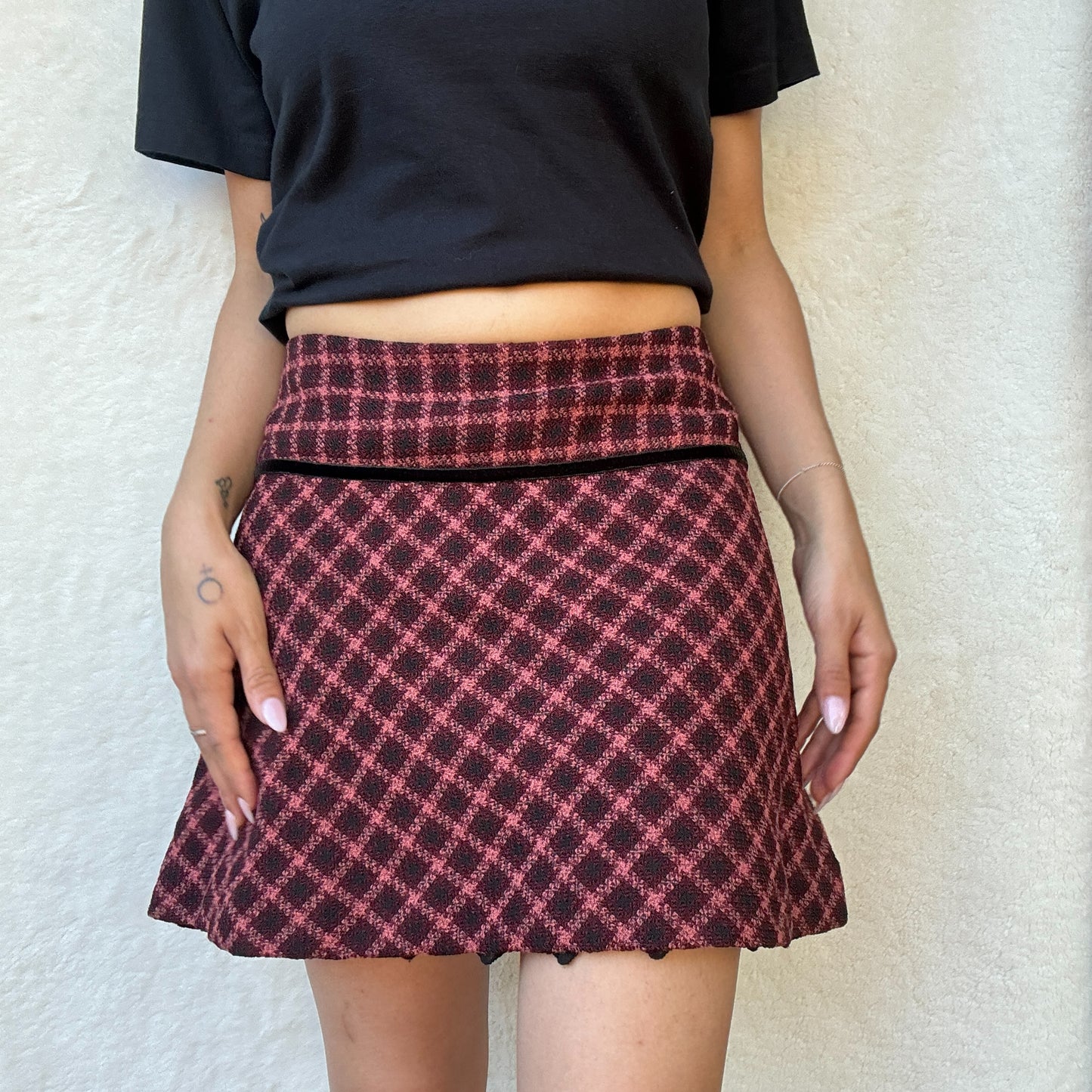 Red Tartan Mini Skirt