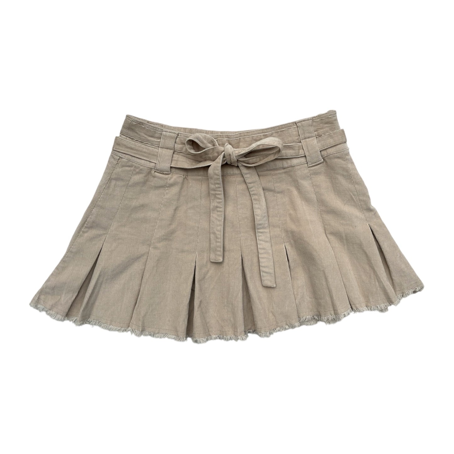 Corduroy Tie Up Mini Skirt