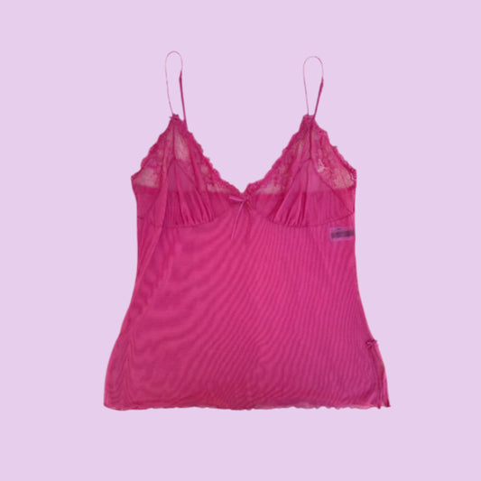 Strawberry Pink Lace Cami