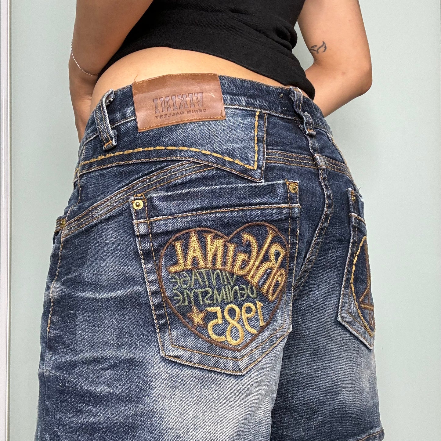 Vintage Heart Denim Shorts