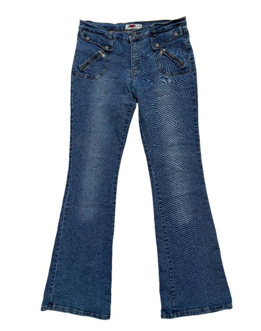 Y2K Zip Detail Jeans
