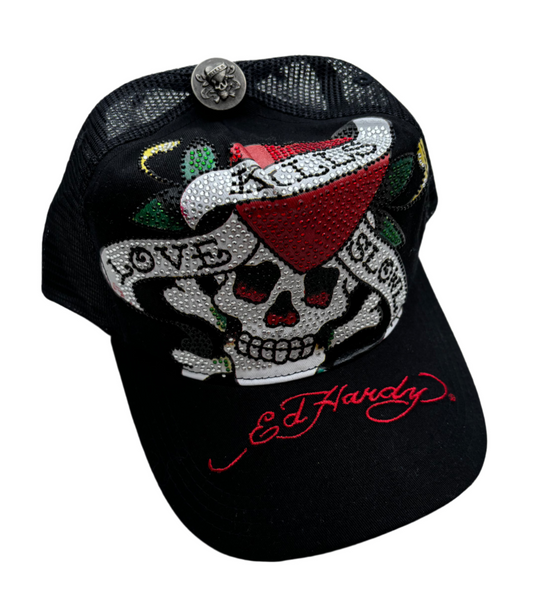 Ed Hardy Skull Trucker Hat