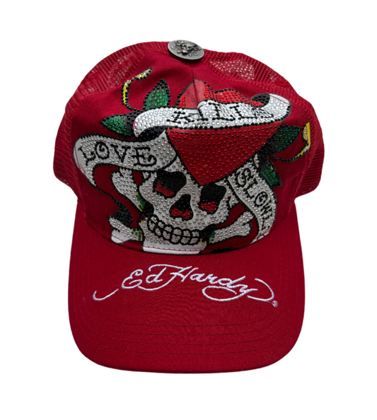 Ed Hardy Skull Trucker Hat