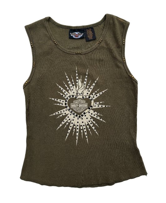 Harley Davidson Flaming Heart Tank