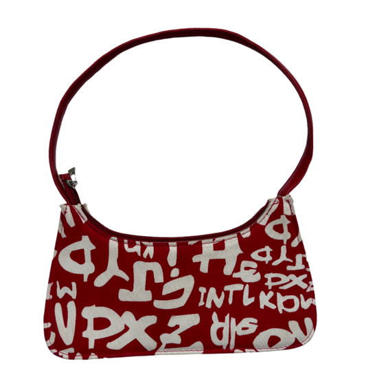 Y2K Red Print Bag
