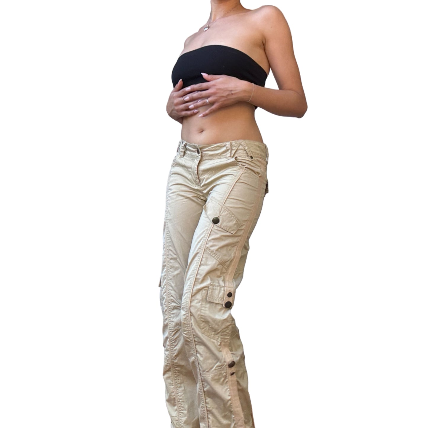 Cream Cargo Pants