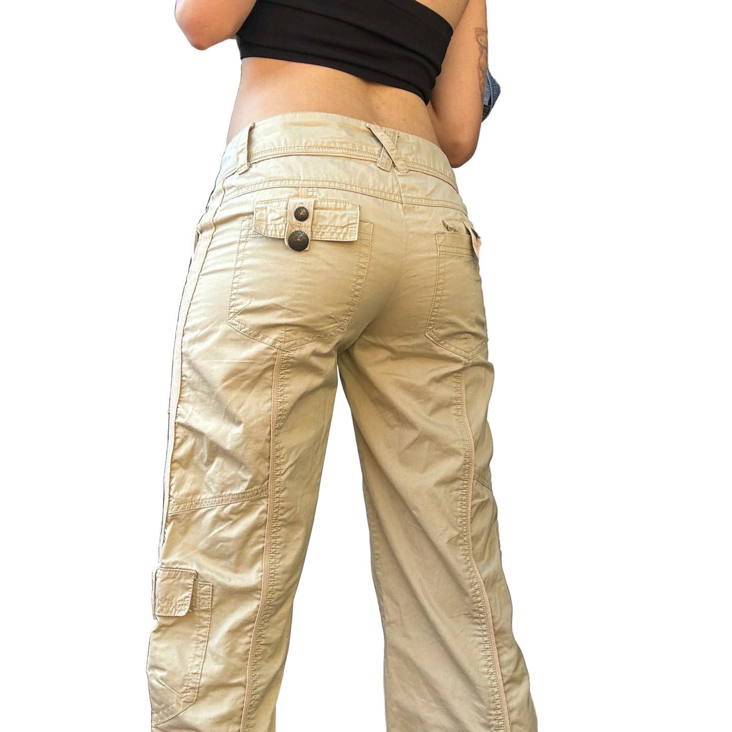 Cream Cargo Pants