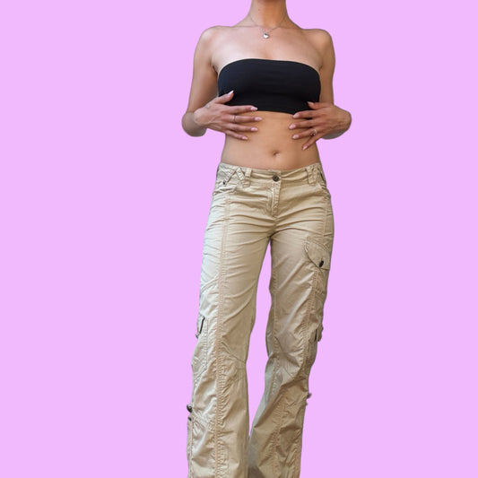 Cream Cargo Pants