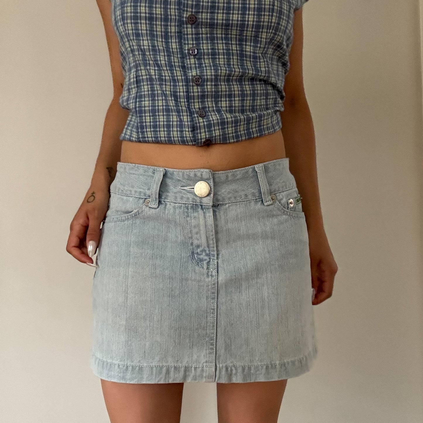 Sky Denim Mini Skirt