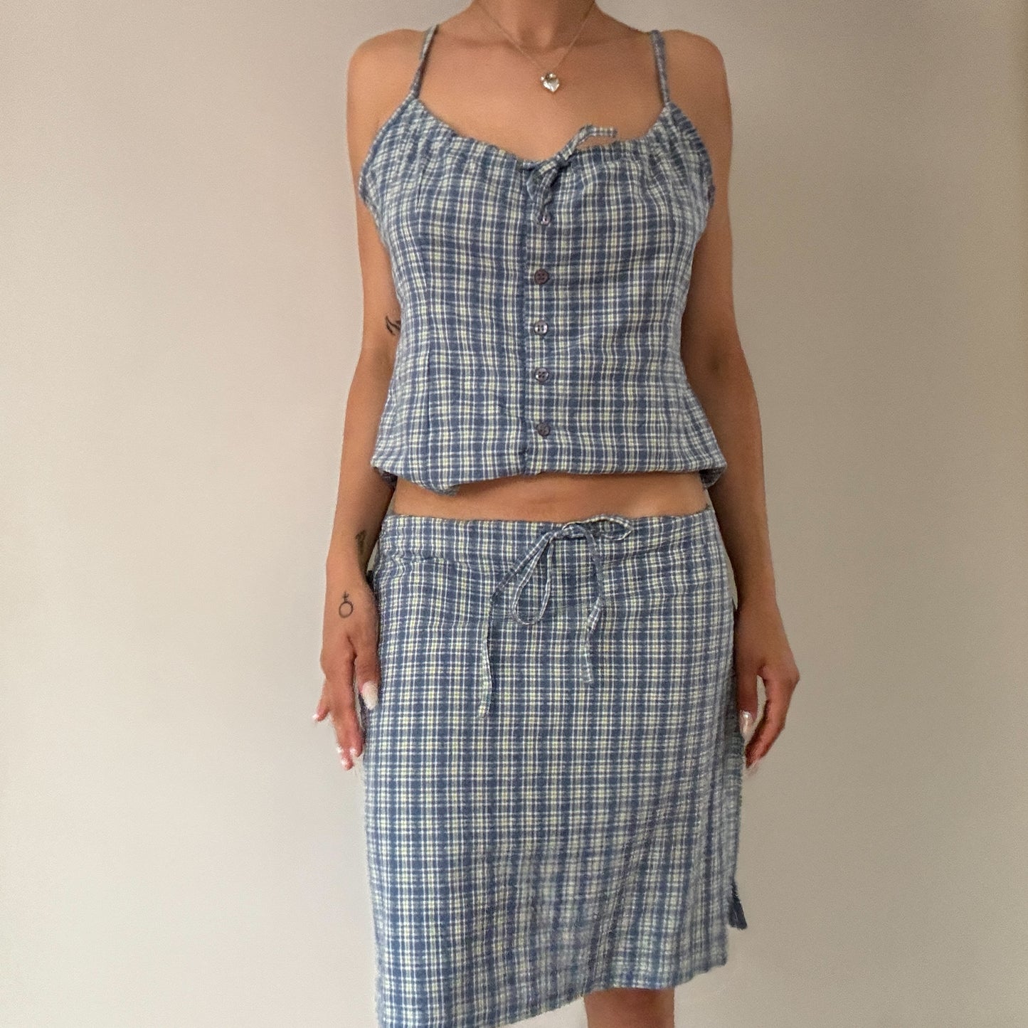 Plaid Summer Skirt Set