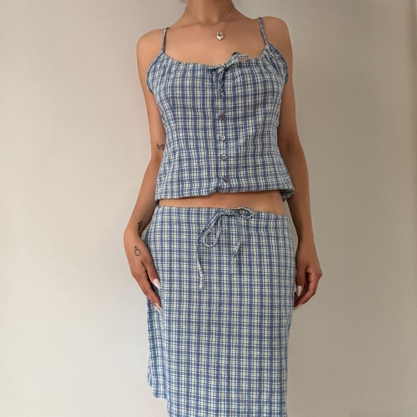 Plaid Summer Skirt Set