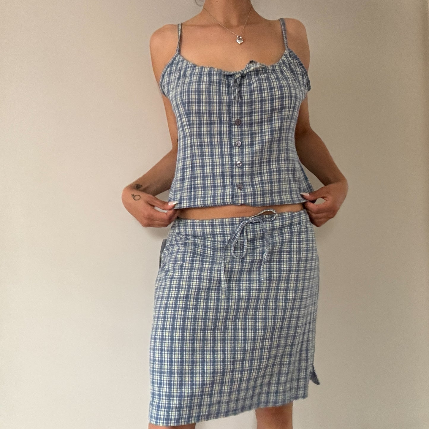 Plaid Summer Skirt Set