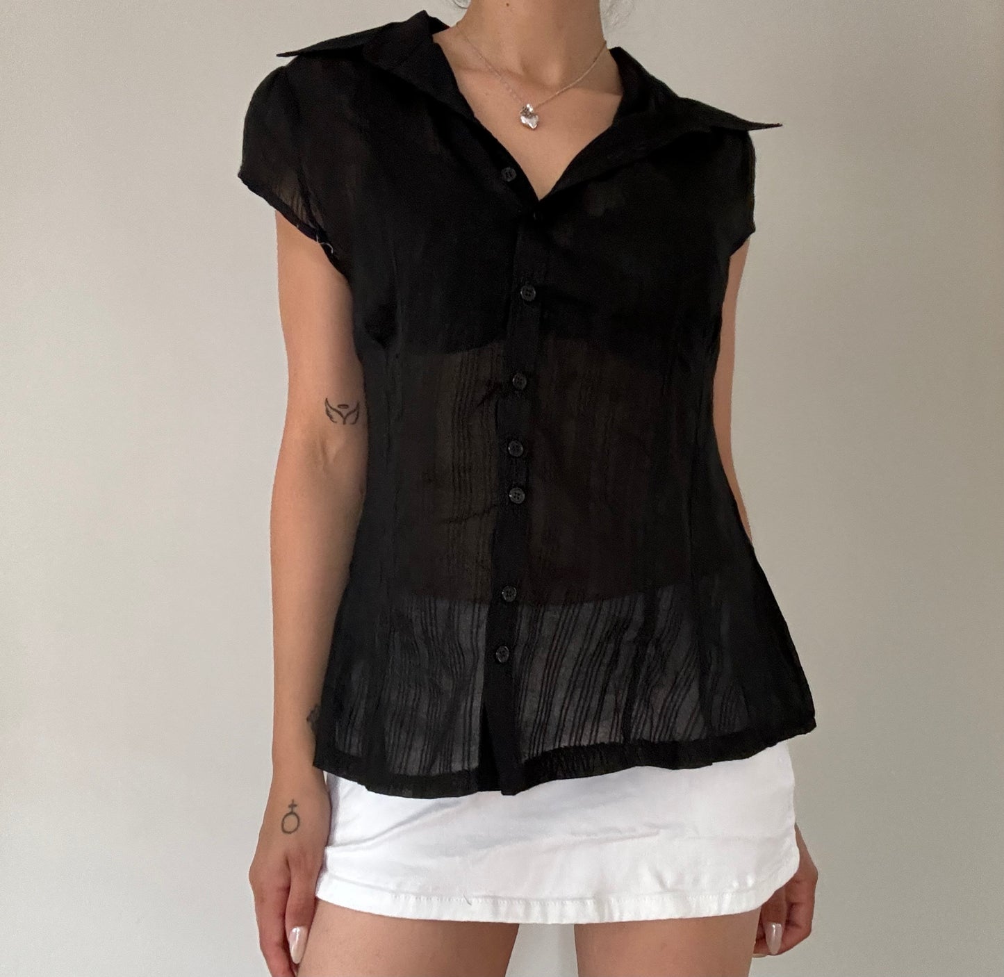 Sheer Black Blouse