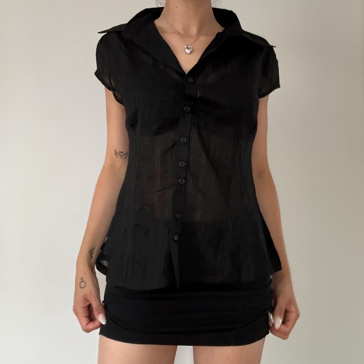 Sheer Black Blouse