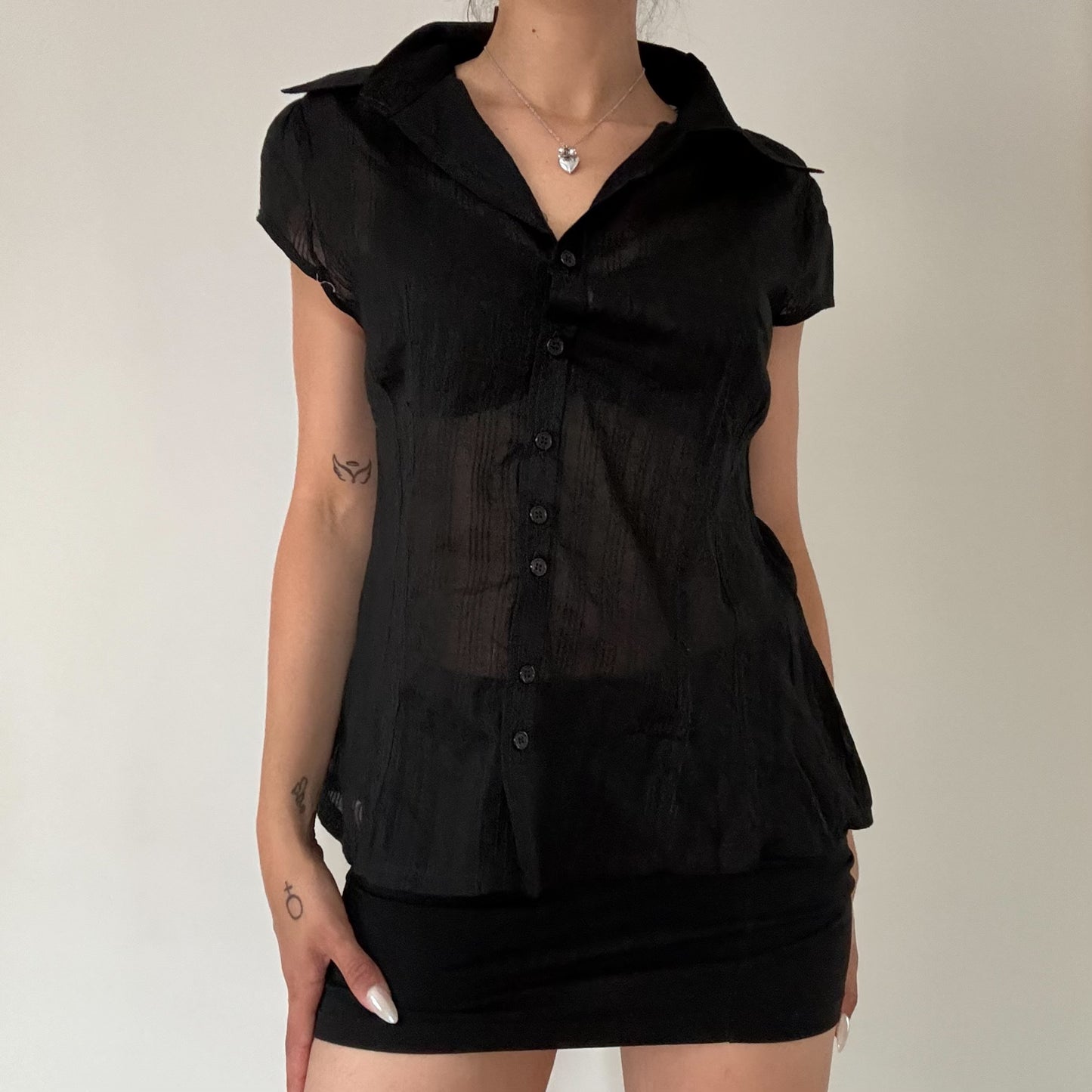 Sheer Black Blouse