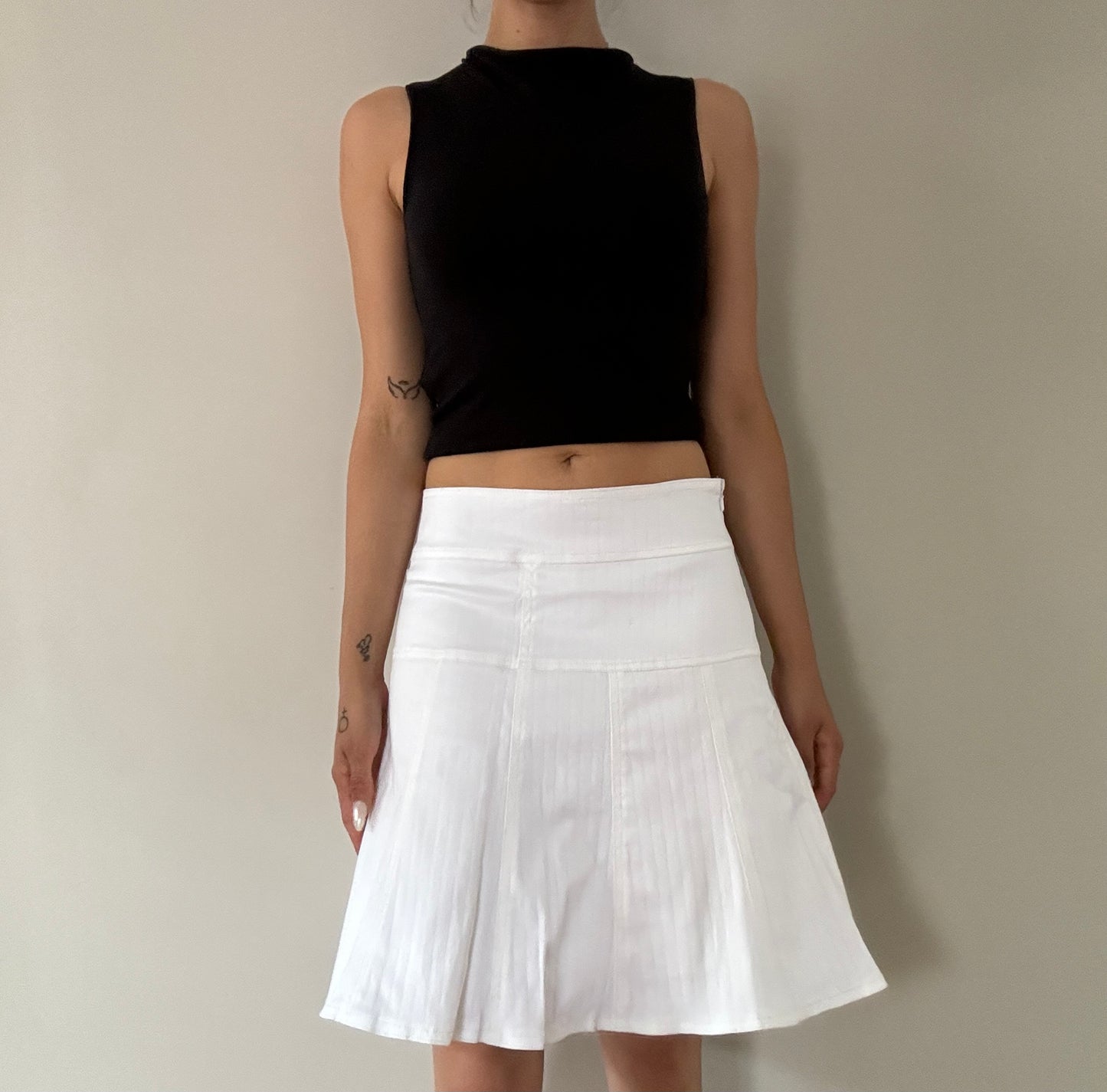 White A-Line Euro Skirt